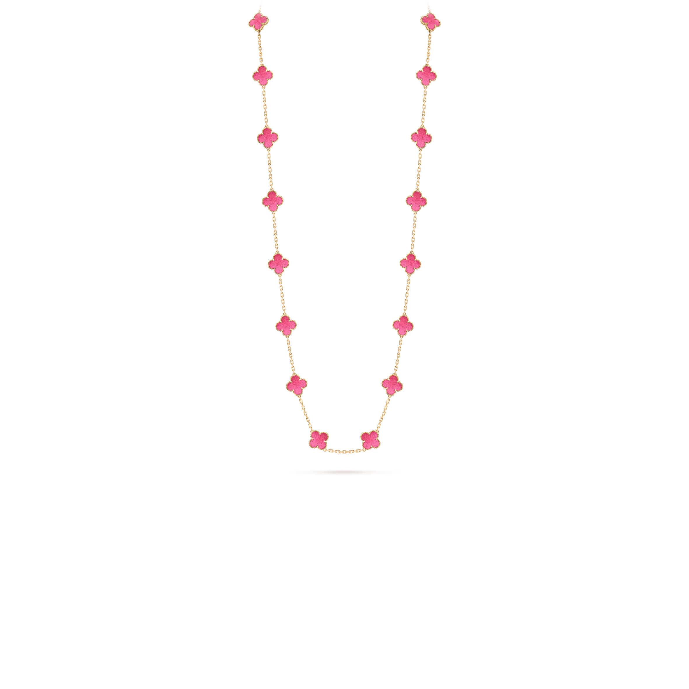 VAN CLEEF ARPELS VINTAGE ALHAMBRA LONG NECKLACE 20 MOTIFS VCARPQZG00